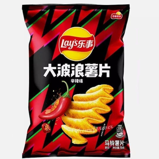 Lay's Big Wave Spicy Flavor Potato Chips 70g