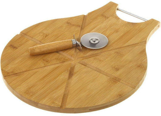 Pizza Servierplatte 29825 38x32x1,5cm Natur Unimasa Bambus