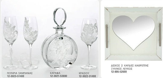 Set de Tip Completo pentru Nuntă 251-1 Tavi - Carafă - Pahar de Vin