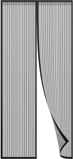 Mosquito Net Curtain Large Magnets Black 90x210cm Home