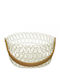 Metal Basket with Handle 20cm 20x20x10cm White Kaeming