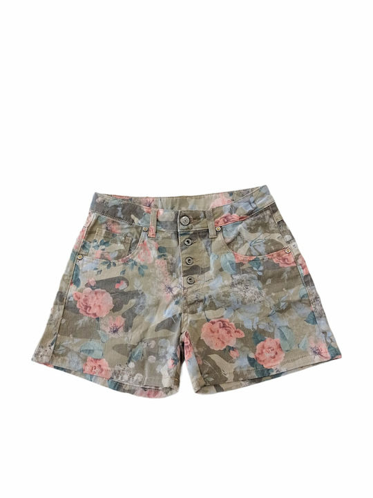 Please Kinder-Shorts/Bermudas Stoff Haki