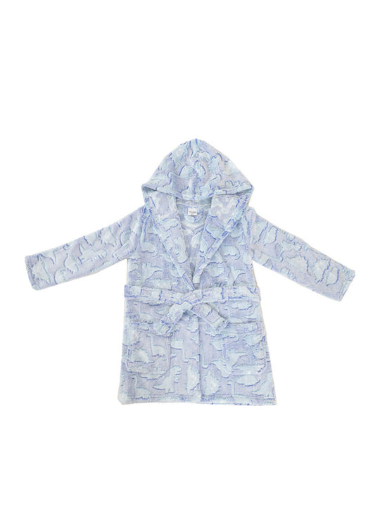 Dinosaurs Fleece Παιδική Ρόμπα Μπλε W23