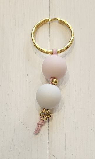 Baby Unicorn Christening Charm Keychain Metal Pink 25 Pieces