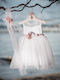 Vinteli 2802 Baptism Dress Semi-Fitted Asymmetric Lace Unique Bodice Comes with a Handcrafted Ribbon Composition 100% Cotton