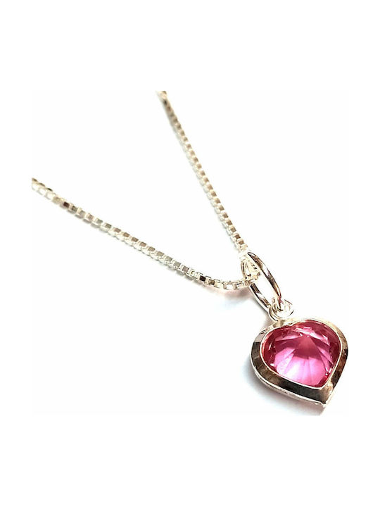 Silver 925 Kids Necklace Silver Pendant Heart