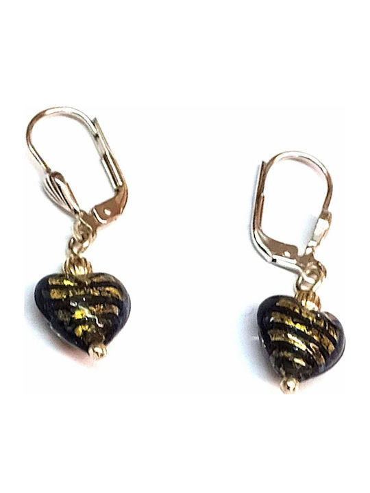 Amalfi Accessories Детски Обеци Окачване Сърце от Сребро