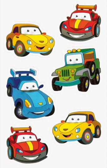 Αυτοκόλλητα Bsb 8x12,5εκ Creative 3d Cars 1 Φύλλο