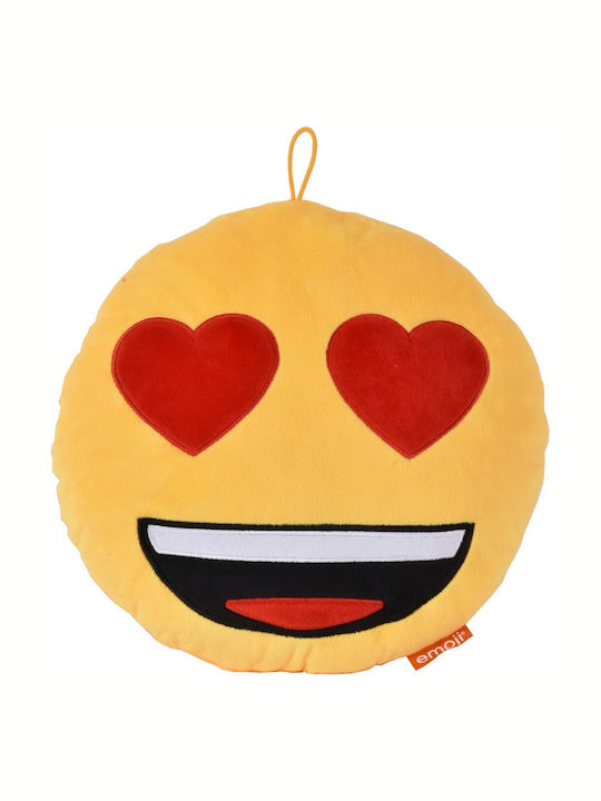 Μαξιλάρι-φωτογραφοθήκη Emoji Heart Eyes 30x30εκ