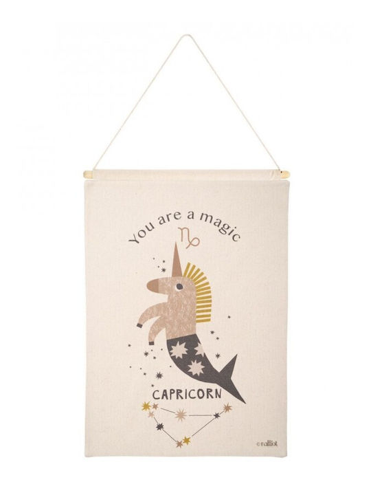 Decorațiuni De Perete Pentru Copii Nattiot Little Capricorn Natural 40x50 100% Bumbac