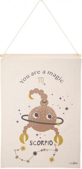 Kids Wall Decor Nattiot Little Scorpio Natural 40×50 100% Cotton