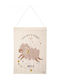 Decorațiuni de Perete pentru Copii Nattiot Little Aries Natural 40x50 100% Bumbac