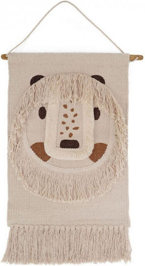 Little Leopold Ecru Kids Wall Decor 35x45 100% Cotton