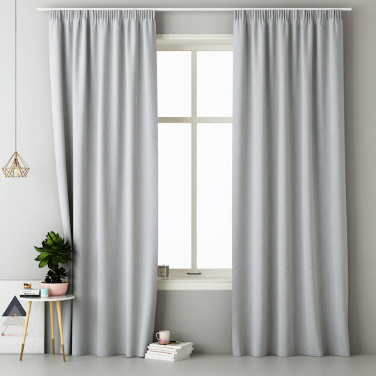 Jemidi24 Κουρτίνα με Τρέσα Lola Λευκή 140x250εκ.