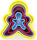 Set Cookie Cutter Plastic Colorate 5 Bucăți Model Om Home