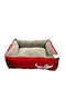 Woofmoda Dog Bed Red Beige 55x65cm