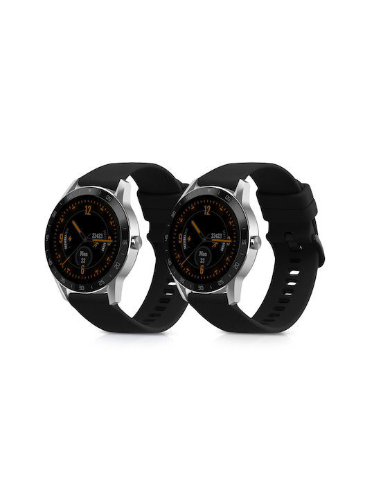 Set 2 Kwmobile Armbänder Schwarzview X1 Smartwatch Silikon Schwarz 58170.04
