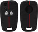 Car Key Cover Cases Opel Chevrolet 2 Buttons Silicone Black 53135.01
