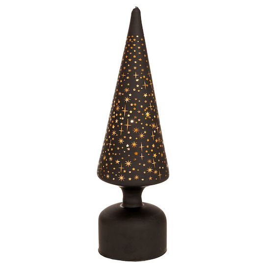 Christmas Decorative Illuminated Glass Tree 31cm Battery Black