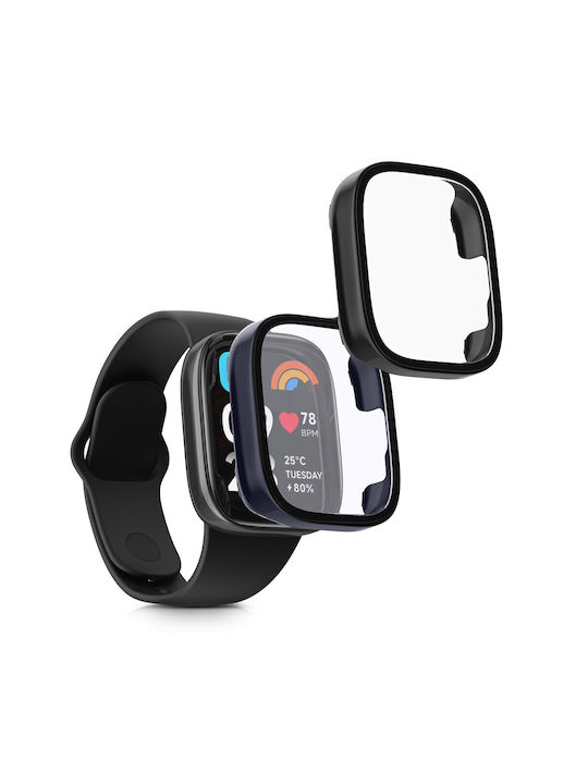 KWmobile Carcasă de Plastic în culoarea Negru pentru Xiaomi Redmi Watch 3 Active, Redmi Watch 3 Lite