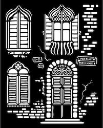 Thick Stencil Stamperia 20x25cm Venice City Art...