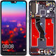 Οθόνη mit Touch-Mechanismus und Rahmen für Huawei P20 PRO CLT-L09, CLT-L29 (Schwarz)