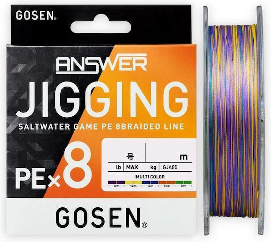 Νημα Gosen Answer Jigging X8 400m Multicolor Pe1.5 0.20mm