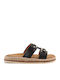 Women's Flat Sandals in Black Color