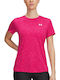 Women's Athletic Blouse Short Sleeve Fast Drying Fuchsia