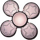 4 Rosa Sterne Fidget Spinner Ροζ Σπίνερ Ταχύτητας