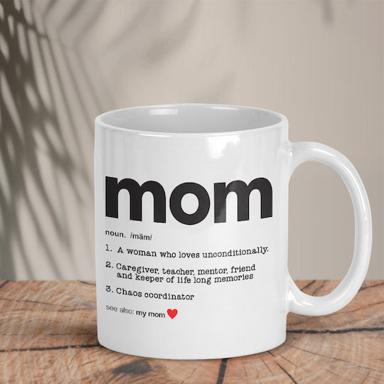 Weiße Mama Tasse Mom Meaning