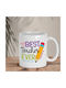Best Teacher Ever Tasse aus Porzellan Weiß
