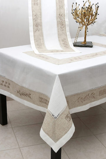 Σουπλά Μαίανδρος Λινό No.6008 Ελιές 33x48cm Πολυέστερ 90% Βαμβάκι 10%