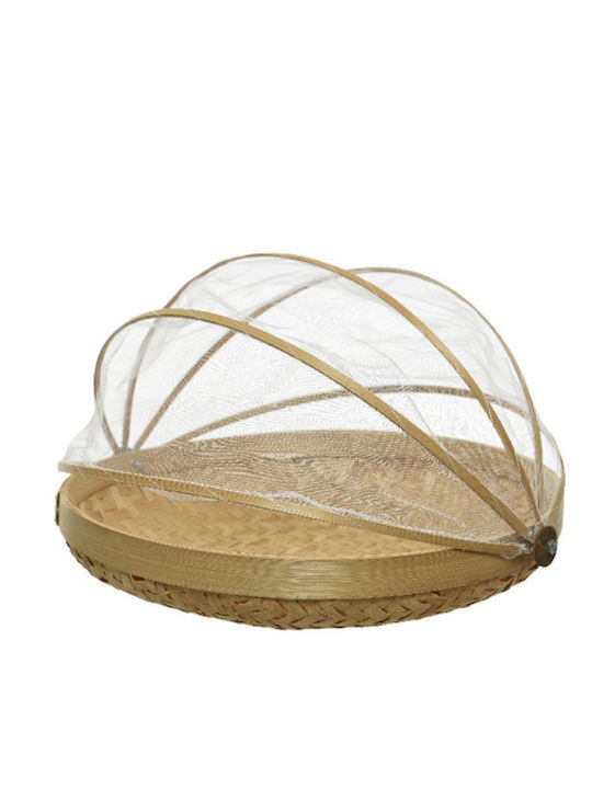 Bamboo Serving Tray Mesh 36cm 36x36x10cm Solid Color Kaeming