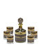 Crystal Whiskey Decanter with Stopper & Glasses Brown 330ml 7pcs