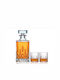 Glass Whiskey Decanter with Stopper & Glasses 2pcs