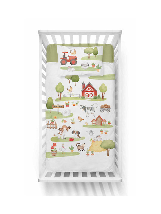Detexpol Baby Bettbezug Set mit Kissenbezug Gray 90x120cm.