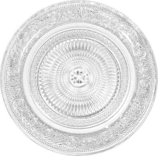 Platou de Servire din Sticlă Rotundă cu Modelare 29cm Forhome 921475 Home