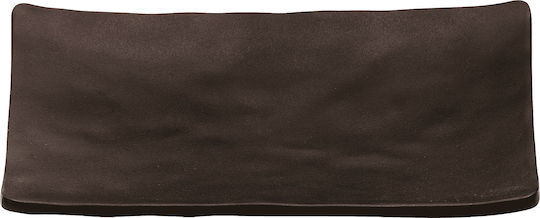 B219 Black Serving Platter with Melamine L20.1xW14xH2.3cm