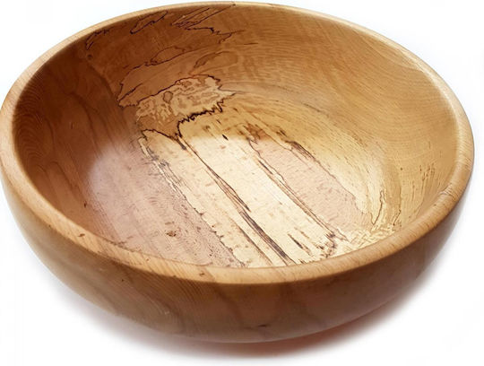 Wooden Art Salad Bowl Wooden Maple 34cm 0112