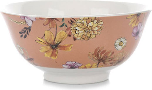 Porcelain Serving Bowl 15x15x7cm Orange Kaeming