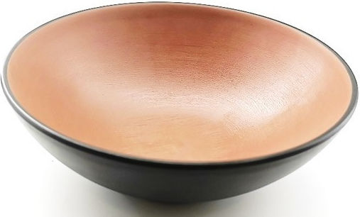 E278 Brown Black Serving Bowl Round Melamine 16x5.5cm