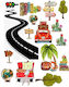 Cake Land Cake Topper Wafer Reise Reise Reisende Mädchen