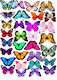 Cake Land Cake Topper Fluturii Wafer Mix Model 1