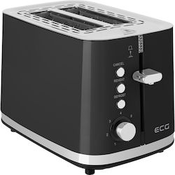ECG Toaster 2 Slots 925W Black