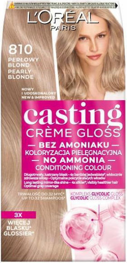 L'Oreal Paris Casting Creme Gloss Βαφή Μαλλιών Χωρίς Αμμωνία 810 Perłowy Blond