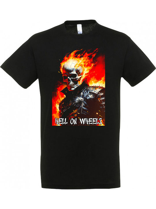 Ανδρικό Μπλουζάκι Stedman Μαύρο Σχέδιο Ghost Rider Dp3645
