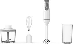 Voltz Blender De Mână Cu Tijă Din Inox 600W Alb