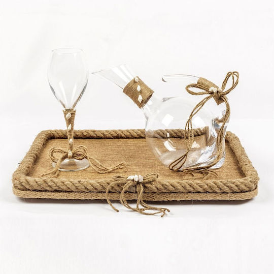 Burlap Shell Hochzeitskumpel Set
