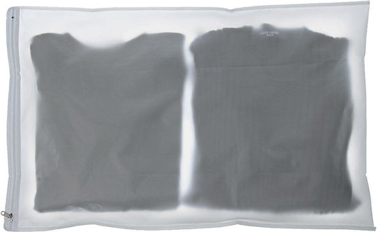 Ordinett Italy Clothing Storage Case 66x41cm 100% PEVA Top Class White Jumper Bag Transparent